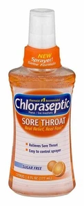 Chloraseptic Spray Sore Throat Pain Relief Soothing Citrus Flavor 6oz Pack of 2 - Picture 1 of 2