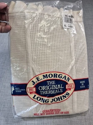 Vintage NOS J.E. Pantalones térmicos Morgan Long Johns para hombre talla XL (42-44) Foto 1 de 3