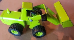 Camion giocattolo trattore agricolo caricatore secchio anteriore metallo verde Buddy L vintage - Foto 1 di 6