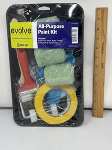 Kit de pintura Evolve plástico todo uso (10 piezas) todo látex, aceite, manchas NUEVO - Imagen 1 de 8