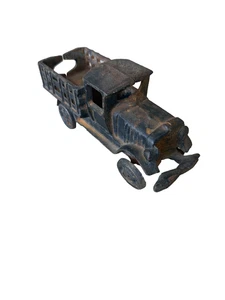 Camioneta de juguete antigua vintage de 7,5" con cama de hierro fundido de los años 1920-30 - Imagen 1 de 4