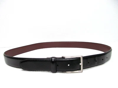 Stafford  Men's Black Faux Leather Dress Belt Size 38/40 Foto 1 de 4