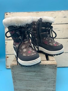 Botas de nieve cálidas de invierno de piel aislada para niños y niñas Apakowa talla 6 o 22 - Imagen 1 de 11
