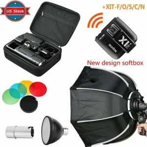 US Godox 2.4 TTL HSS AD200 Flash+New Design Softbox+X1T-N/S/F/C/O Transmitter - Picture 1 of 17