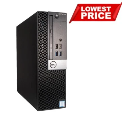 Dell Desktop i7-6700K Computer PC SFF 32GB RAM 512GB SSD Windows 10 Pro WiFi BT - Image 1 of 4
