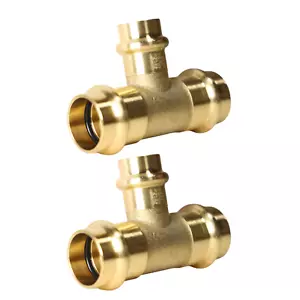 2 Pcs, 3/4" x 3/4" x 1/2" Press Tee, NSF Certified - Picture 1 of 5