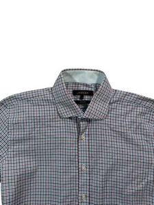 Jaeger Men’s Blue Check Slim Fit Long Sleeve Shirt - Size “16 - Picture 1 of 9