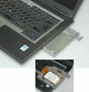 Frame Wechselfestplatte HDD Dell Latitude D800 D810 D830 D510 D600 D610 D62 - Picture 1 of 4