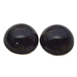 Pair High Dome Dark Deer Half Sphere Glass Eyes for Taxidermy Jewelry - Picture 1 of 5