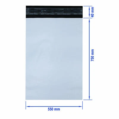 HANSEPACK24 GMBH 1000 Stk Coex Folienversandtaschen Versandbeutel Folientaschen 550x750 mm 45my