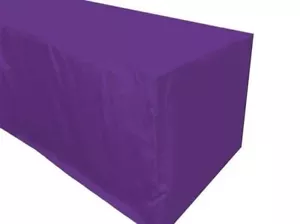 5' ft. Fitted Polyester TABLE COVER Tablecloth Trade show Booth wedding Purple - Picture 1 of 3