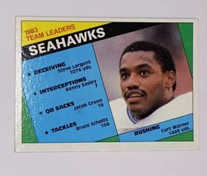 Seattle Seahawks 1983 Team Leaders- 1984 Topps Team Leaders #188 - Picture 1 of 2