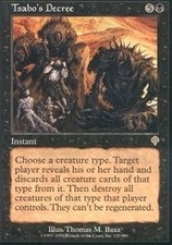 1x Tsabo's Decree NM, English MTG Invasion