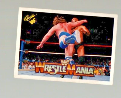 WWF Classic 1990 WrestleMania Card #85 HACKSAW JIM DUGGAN NAD NEWS BROWN - Image 1 of 2
