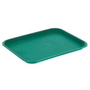 12 ct Carlisle Café 10" x 14" Standard Plastic Fast Food Tray CT101415 - TEAL - Picture 1 of 7