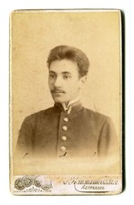 1899 CDV card Handsome young man portrait antique gay int ussr vtg photo