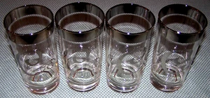 4 Gorgeous Dorothy Thorpe Silver High Ball Tumblers Monogrammed C - Picture 1 of 2