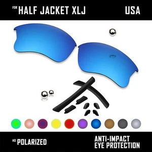 Lentes y kits de goma polarizados antiarañazos para media chaqueta Oakley XLJ - Imagen 1 de 19