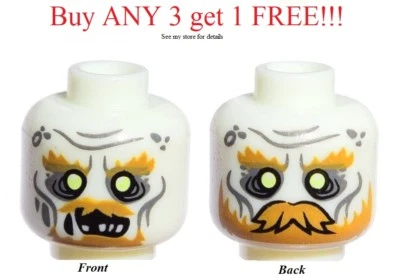 ☀️NEW Lego DUAL SIDED SIDE GLOW IN THE DARK MONSTER HALLOWEEN mustache #19 - Image 1 of 4