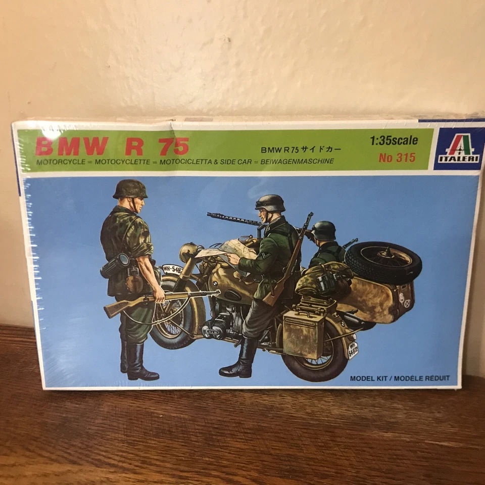 Italeri 315 BMW R75 With Sidecar 1/35 Scale Plastic Kit TRACKED 48 Post