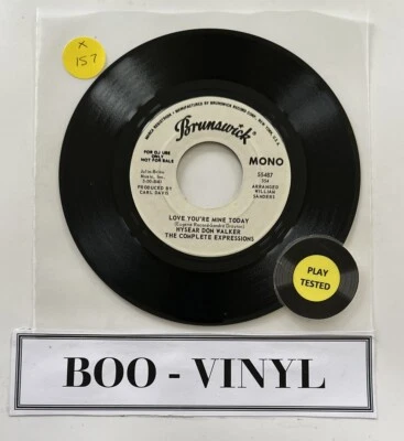 Hysear Don Walker 7" love you're mine today Promo 7” Jazz Soul Funk Vinyl Record - Image 1 of 4