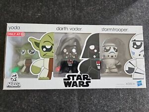 Star Wars Mini Muggs Vinyl Figurines Set of 3 Yoda Darth Stormtrooper New in Box