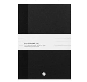 2 Montblanc Fine Stationery Notebooks #146 Slim, schwarz, liniert für Augmented Pape - Bild 1 von 5