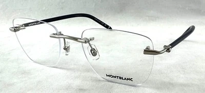 Montblanc MB0274O 003 sin montura montura plata/azul 53-21-145 Foto 1 de 4