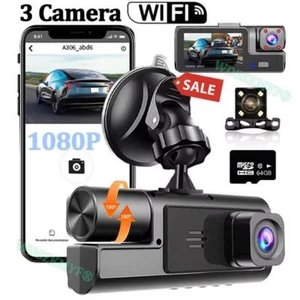 3 Kamera Dashcam für Autokamera 1080p Videorecorder Wifi Auto DVR vorne hinten - Bild 1 von 27