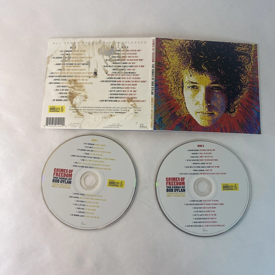 Chimes of Freedom The Songs of Bob Dylan by Various (CD, 2012) 2 Disc Set Foto 1 de 4