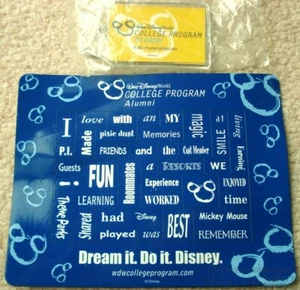 NEW Rare HTF Disney World Alumni College Programs Key Chain and Magnet Set - Picture 1 of 3