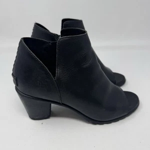Sorel Nadia NL2842-010 Stiefelette Peeptoe Damen schwarz Leder Größe: 8,5 - Bild 1 von 11