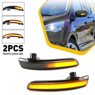 Luces laterales LED dinámicas con señal de giro del espejo para C-Max Ford Focus 3 MK3 2013-2017 Foto 1 de 4