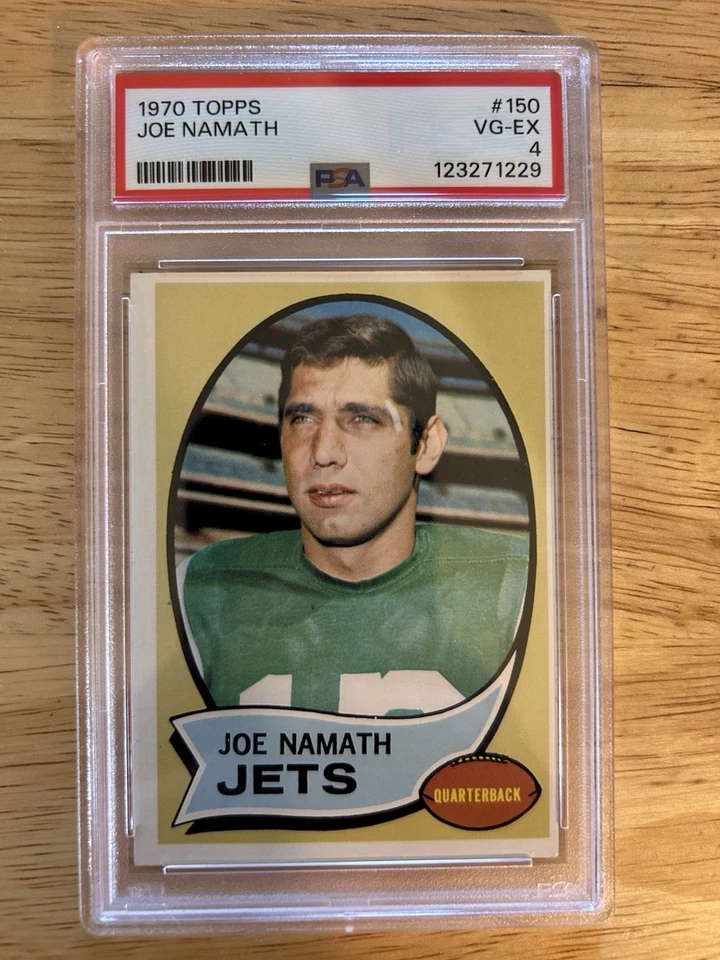 1970 Topps Football #150 Joe Namath - PSA 4 - New York Jets Foto 1 de 1