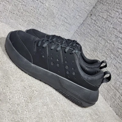 Zapatos de trabajo Crocs On the Clock para hombre talla 9 de gamuza negra con cordones 209475 Foto 1 de 4