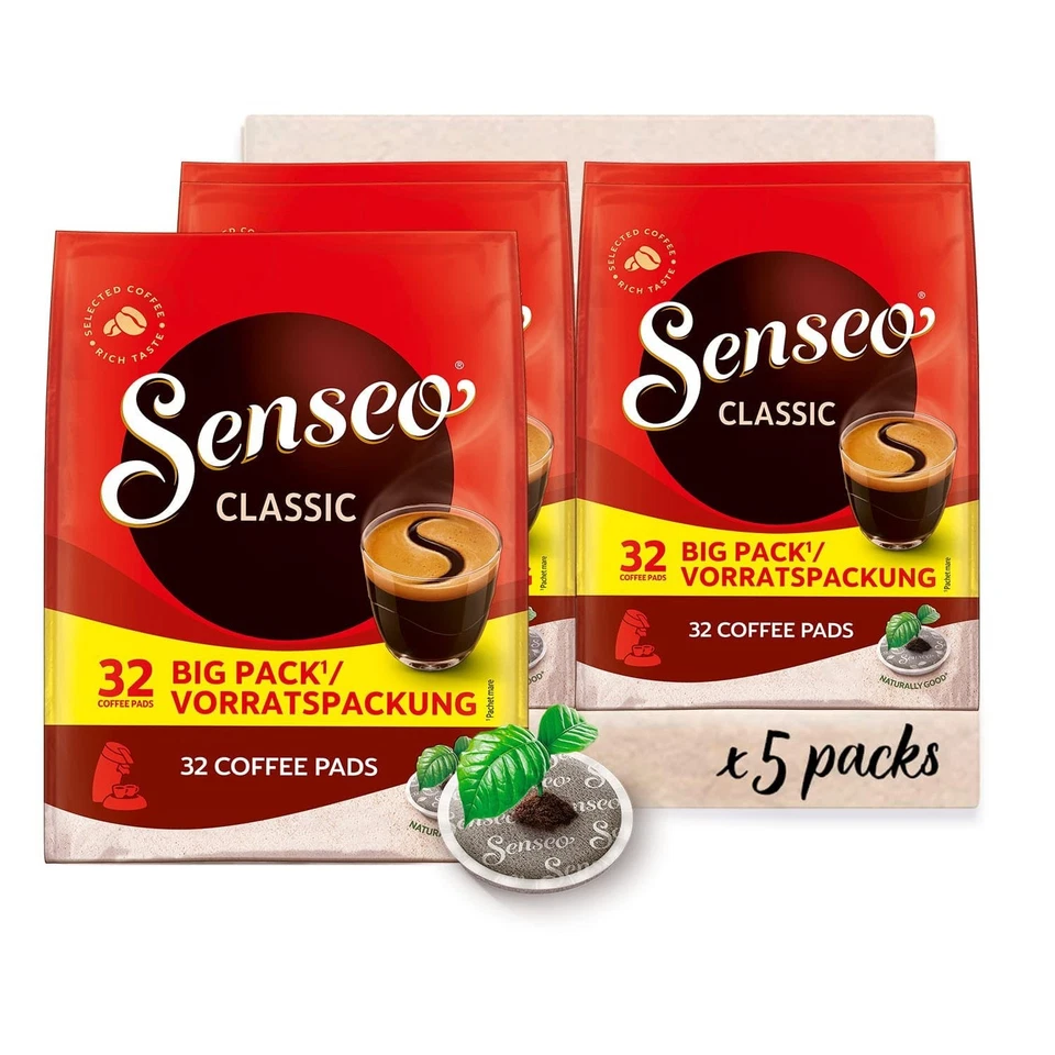 Senseo Pads Classic Storage Pack 5 x 32 Drinks 160 Coffee Pods - Bild 1 von 4