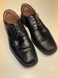 Johnson & Murphy Sheepskin Black Leather Oxford Shoes Men Size 9.5 M - Picture 1 of 14