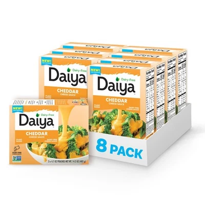 Salsa de queso cheddar sin lácteos, rica en plantas, cremosa, salsa con queso, 14,2... Foto 1 de 4