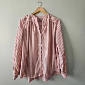H+M, Women's Red/ White, Striped, Buttoned Shirt, Size 8 - Picture 1 of 8