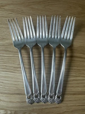 Juego de 5 tenedores de cena IS Eternally Yours 1847 cubiertos plateados Rogers Foto 1 de 4