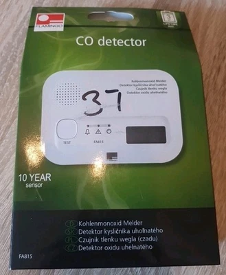 Flamingo Kohlenmonoxidmelder / CO Detector, Sensor mit 10 Jahren Lebensdauer NEU - Bild 1 von 2
