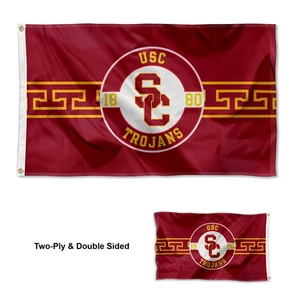USC Trojans Double Sided Embroidered Flag - Picture 1 of 5