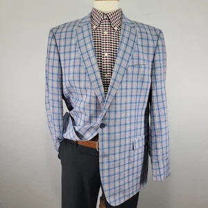 Tommy Hilfiger Herren Sport Mantel Blazer Mehrfarbig Kariert Baumwolle Leinen Gr. 46 L - Bild 1 von 14