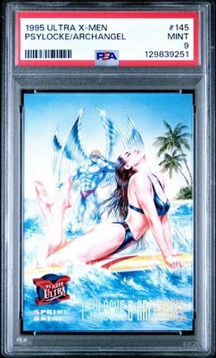 1995 Fleer Ultra Psylocke Archangel #145 Spring Break Marvel Rare PSA 9 Mint - Image 1 of 2