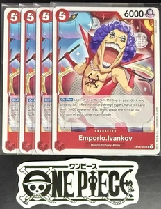 4x One Piece OP06-003 UC Emporio.Ivankov - English - Regular - Playset - NM/M - Picture 1 of 1