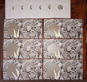 H/crafted Square B&W Greeting Cards Set Of 6 - Wombats. Matte Finish. 100% 🇦🇺 - Picture 1 of 9
