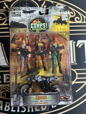 ¡EL CUERPO! 3 Man Soldier Team Lanard - Figuras de escuadrón de operaciones abiertas de rescate Foto 1 de 4