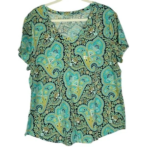 NUEVO CON ETIQUETAS LOFT Camiseta Estampada Vintage Suave Cuello en V, XL, 100% Algodón - Imagen 1 de 10