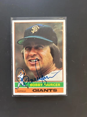 1976 Topps, Bobby Murcer autógrafo firmado Foto 1 de 2