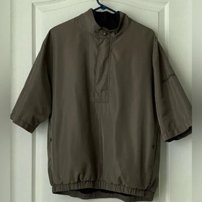 Dry Joys by Foot Joy. Men’s size med. Green quarter zip short sleeve rain shirt - Image 1 of 4
